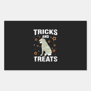 Treats _ Tricks Rottweiler Halloween Costume Mummy Rectangular Sticker