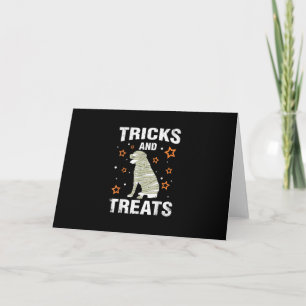 Treats _ Tricks Rottweiler Halloween Costume Mummy Thank You Card