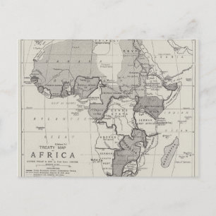 Treaty Map of Africa Postcard