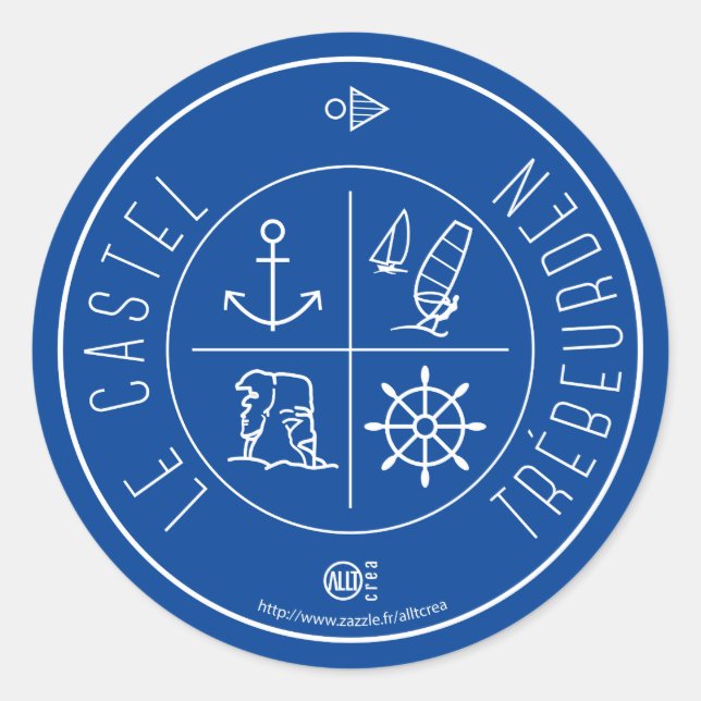 Trébeurden-Le Castel Classic Round Sticker (Front)