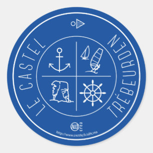 Trébeurden Le Castel Classic Round Sticker
