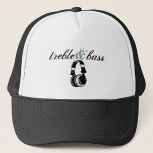 treble and bass trucker hat