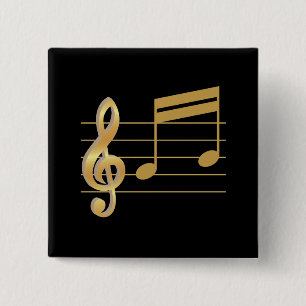 Treble-clef 15 Cm Square Badge