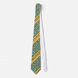 Treble Clef and Art Noveau Thistle Tie Design