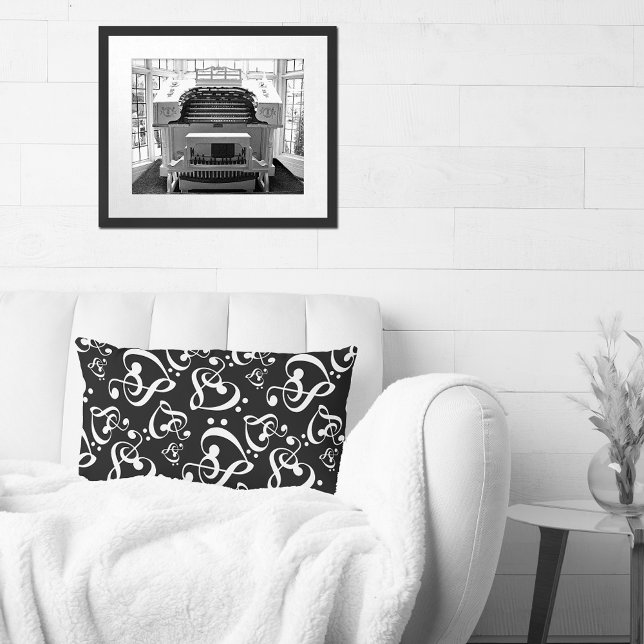 Treble Clef Bass Clef Hearts Music Throw Pillow (Creator Uploaded)