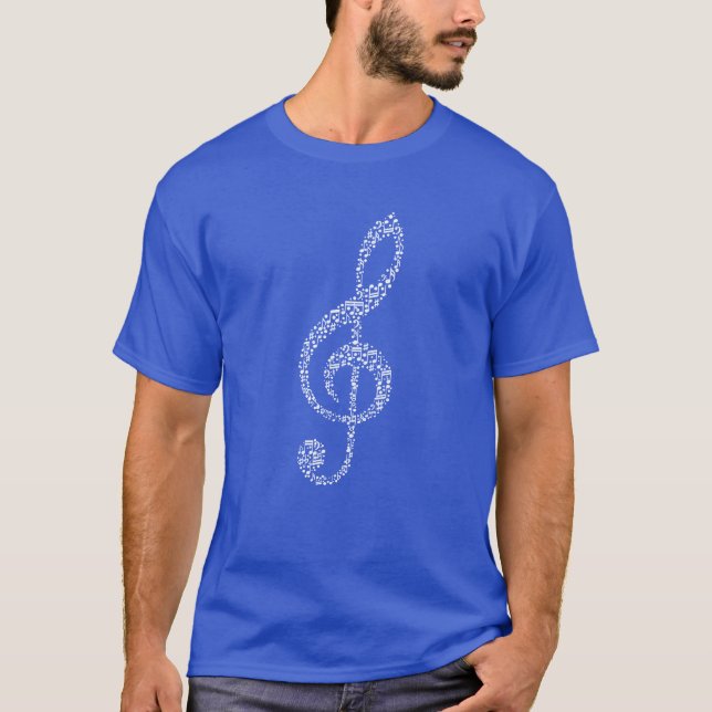 Treble Clef beat Music girl T-Shirt (Front)