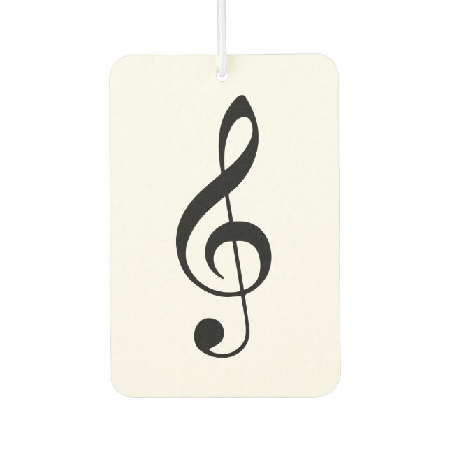 Treble Clef Car Air Freshener (Front)