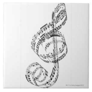 Treble Clef Ceramic Tile
