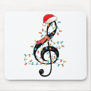 Treble Clef Christmas Lights Music Christmas Lover Mouse Pad