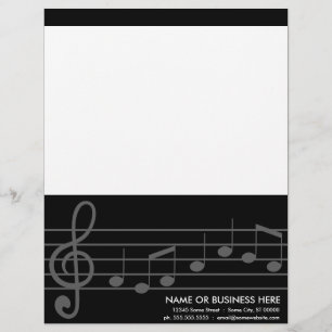 treble clef customised letterhead