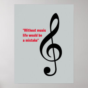 treble clef decor, music_note poster