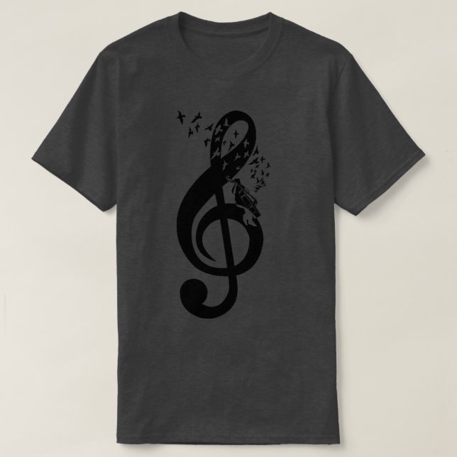 Treble Clef Double Bass T-Shirt (Design Front)