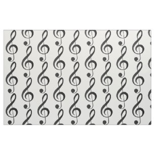 Treble Clef Fabric