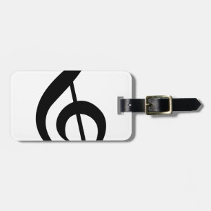 Treble Clef G-Clef Musical Symbol Luggage Tag