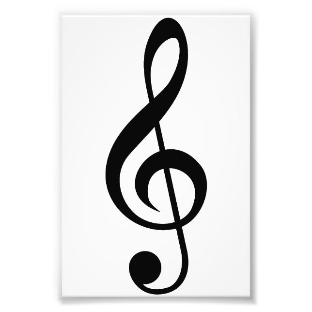 Treble Clef G-Clef Musical Symbol Photo Print (Front)