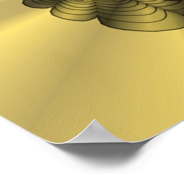 Treble Clef Gold Metallic Customisable Poster (Corner)