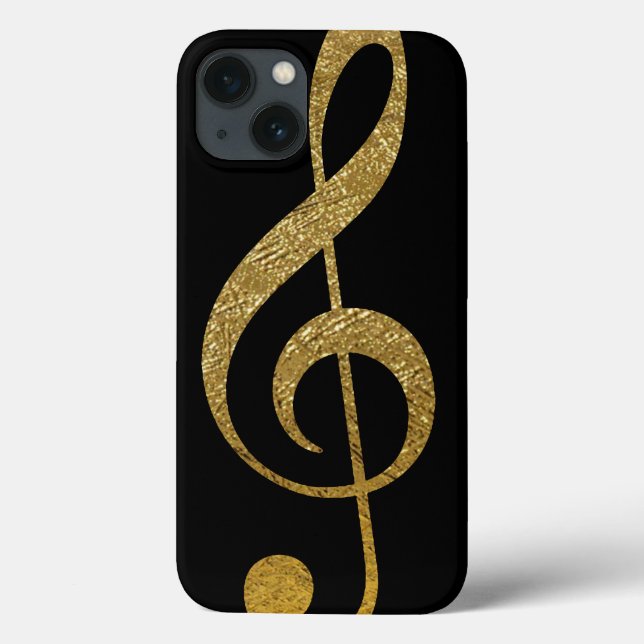 treble clef - golden musical note Case-Mate iPhone case (Back)