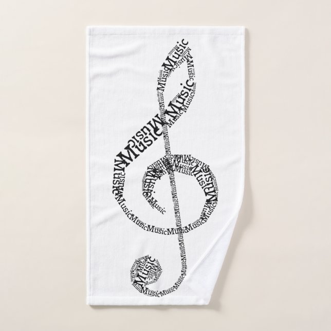 Treble Clef  Hand Towel (Hand Towel)