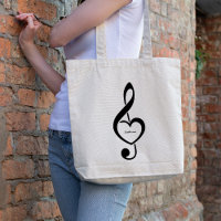 Treble Clef Heart Music Note Personalised