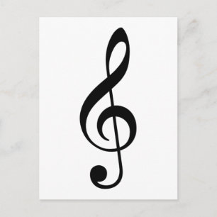 treble clef icon postcard