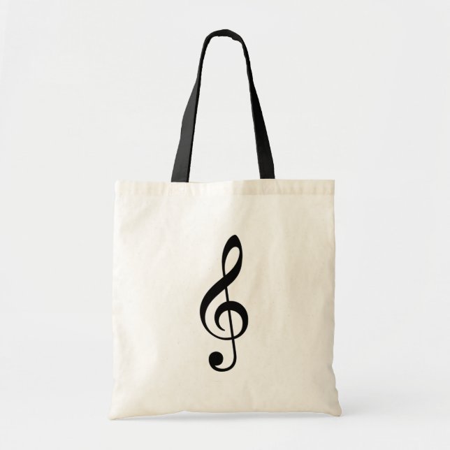 treble clef icon tote bag (Front)