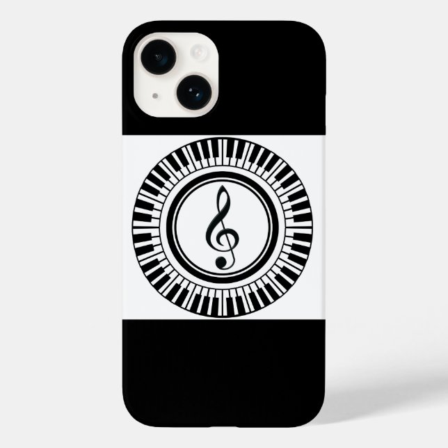 Treble clef in piano keys Case-Mate iPhone case (Back)