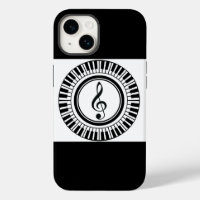 Treble clef in piano keys