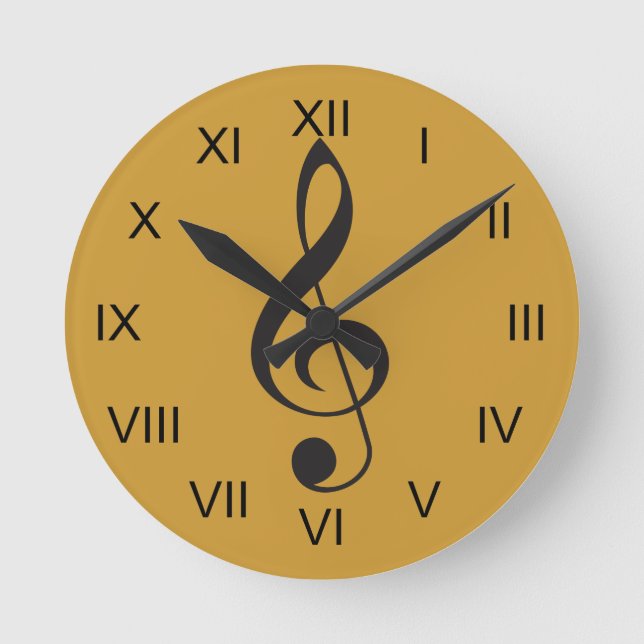 Treble Clef Music Clock Gift (Front)