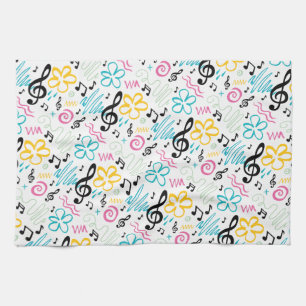 Treble Clef Music Gift Musician Teacher Band Tea Towel