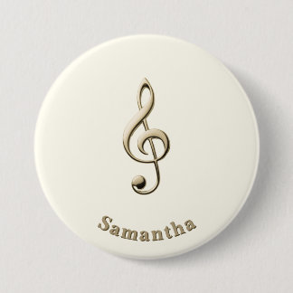 Treble Clef Music Lover's Round Custom 7.5 Cm Round Badge