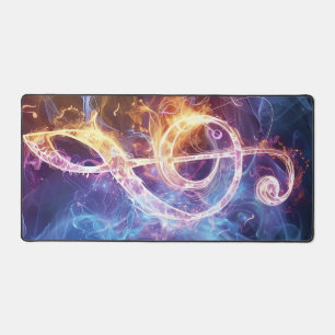 Treble Clef: Music Notes Digital Art Desk Mat