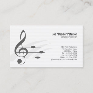 Treble Clef Music Notes Musician Business Card