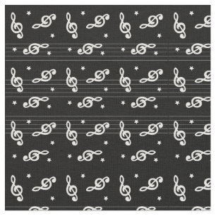 Treble Clef Music Pattern Fabric