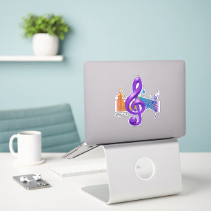 Treble Clef Music Symbol Vivid Colours