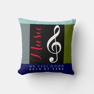 treble clef musical note, an awesome music cushion
