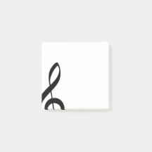 Treble Clef Musical Post-It Notes