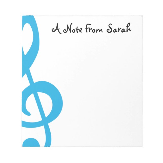 Treble Clef Notepad (Front)