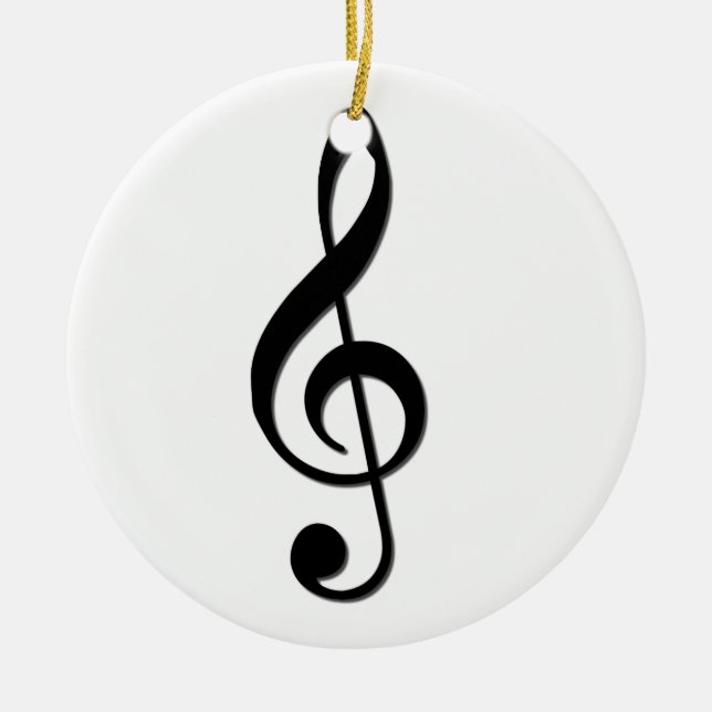 Treble Clef Ornament (Front)