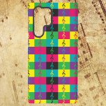 Treble Clef Pattern Colourful Bright Samsung Galaxy Case<br><div class="desc">Do you like music theme phone cases?  Do you like treble clefs?  This phone case has a bright pattern of treble clefs done in yellow,  green,  pink,  black,  blue and purple.</div>