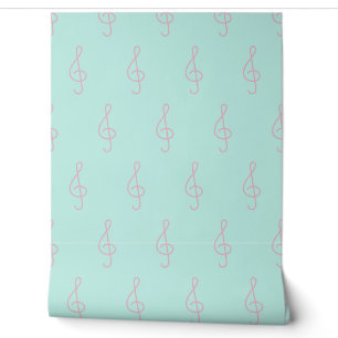 treble clef pattern wallpaper