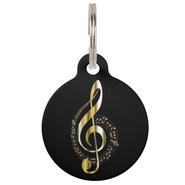 Treble Clef Pet Tag (Front)
