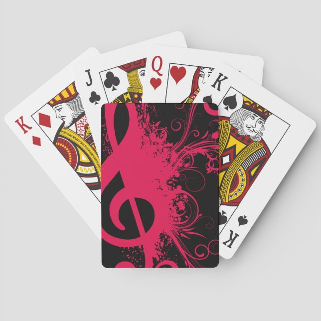 Treble Clef Playing Cards (Back)