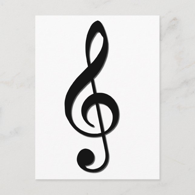 Treble Clef Postcard (Front)