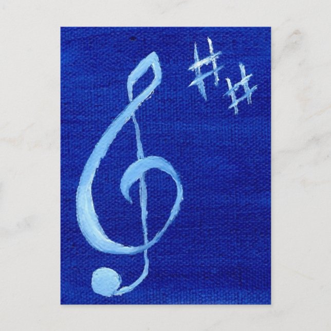 Treble Clef Postcard (Front)