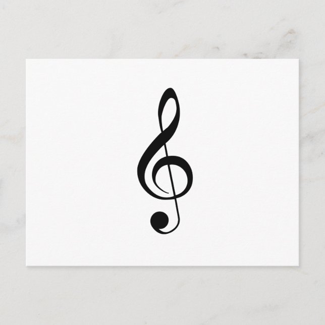 Treble Clef Postcard (Front)