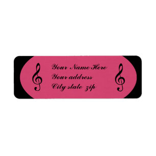 TREBLE CLEF- RETURN ADDRESS LABELS