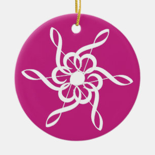 Treble Clef Snowflake Musical Ornament