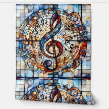 Treble Clef Stain Glass