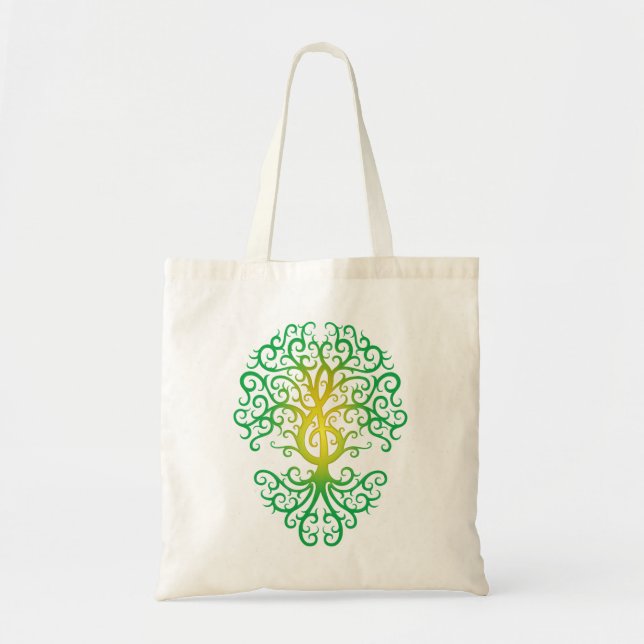 Treble Clef Tree, green Tote Bag (Front)
