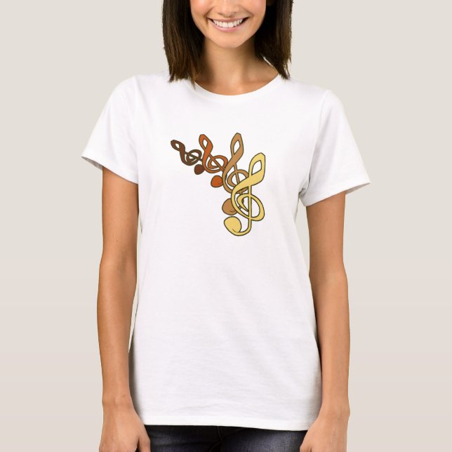 Treble Clefs Music T-shirt (Front)